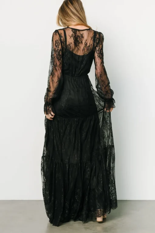 Gloria Lace Maxi Dress | Black