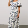 Graceland Maxi Dress | Cream + Navy Floral