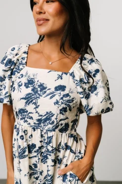 Graceland Maxi Dress | Cream + Navy Floral