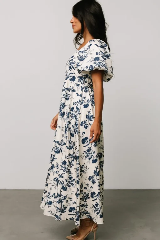 Graceland Maxi Dress | Cream + Navy Floral