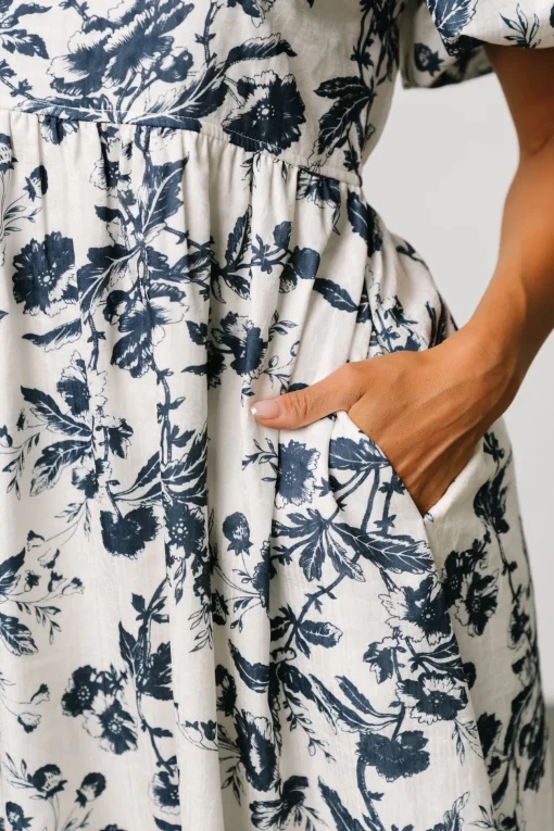 Graceland Maxi Dress | Cream + Navy Floral