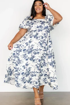 Graceland Maxi Dress | Cream + Navy Floral
