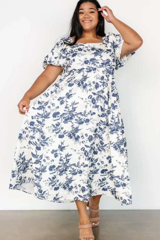 Graceland Maxi Dress | Cream + Navy Floral