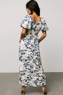 Graceland Maxi Dress | Cream + Navy Floral