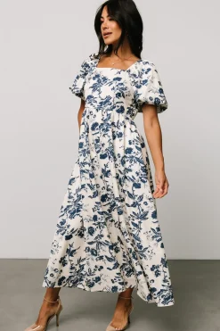 Graceland Maxi Dress | Cream + Navy Floral