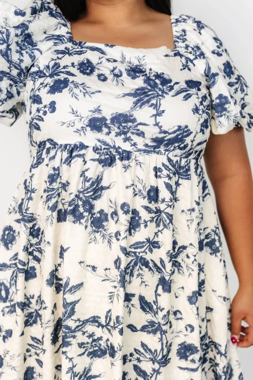 Graceland Maxi Dress | Cream + Navy Floral