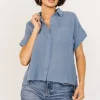 Hammond Short Sleeve Top | Slate Blue