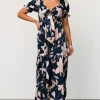 Hilaria Maxi Dress | Navy + Blush