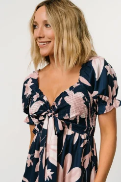 Hilaria Maxi Dress | Navy + Blush