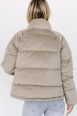 Holden Corduroy Puffer Jacket | Dusty Sage
