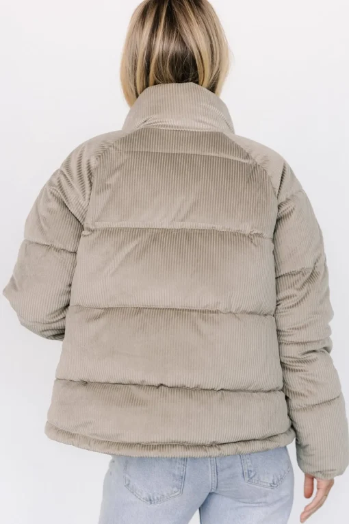 Holden Corduroy Puffer Jacket | Dusty Sage