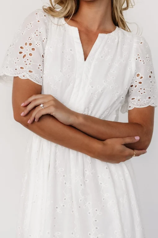 Hyacinth Eyelet Maxi Dress | Off White