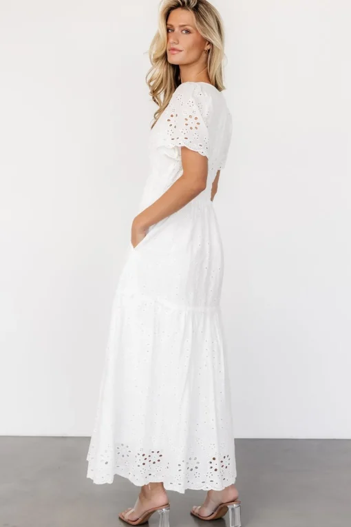 Hyacinth Eyelet Maxi Dress | Off White