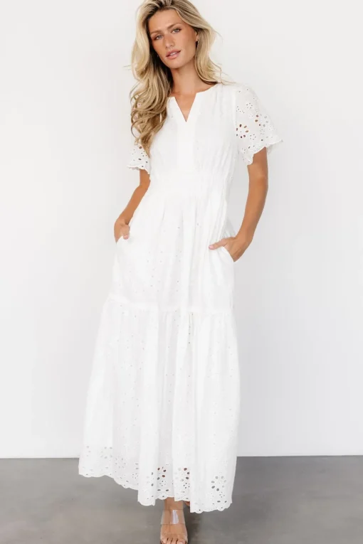 Hyacinth Eyelet Maxi Dress | Off White