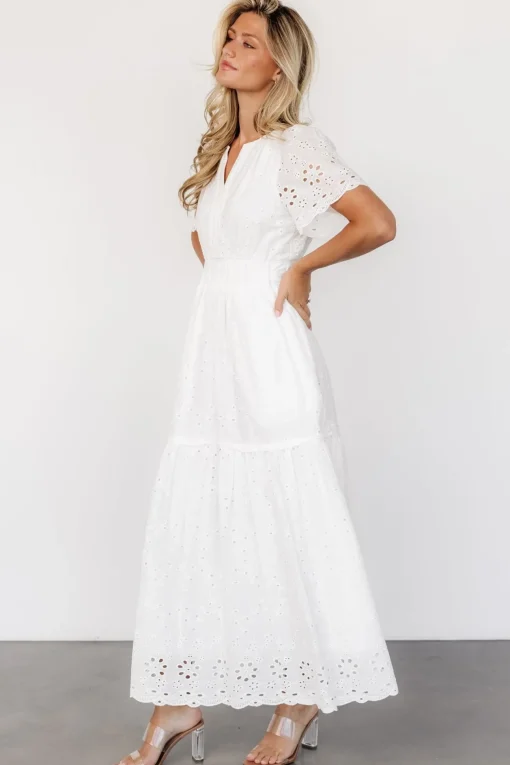 Hyacinth Eyelet Maxi Dress | Off White