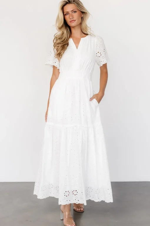 Hyacinth Eyelet Maxi Dress | Off White