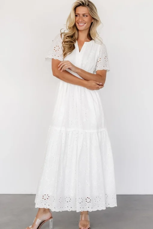 Hyacinth Eyelet Maxi Dress | Off White