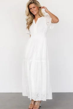 Hyacinth Eyelet Maxi Dress | Off White