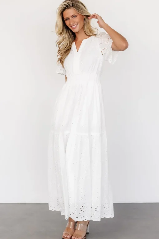 Hyacinth Eyelet Maxi Dress | Off White