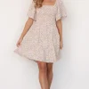 Idera Short Dress | Cream Floral
