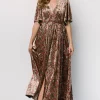 Irina Velvet Maxi Dress | Green Multi Floral