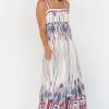 Ivania Tank Maxi Dress | Cream Multi