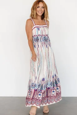 Ivania Tank Maxi Dress | Cream Multi