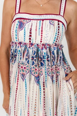 Ivania Tank Maxi Dress | Cream Multi