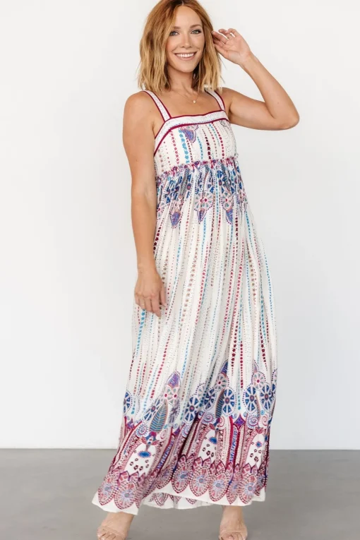 Ivania Tank Maxi Dress | Cream Multi