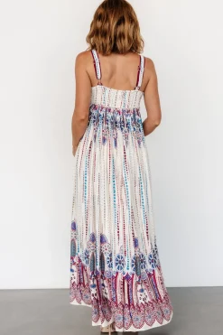 Ivania Tank Maxi Dress | Cream Multi
