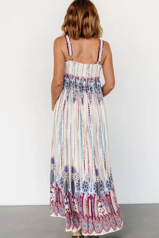 Ivania Tank Maxi Dress | Cream Multi