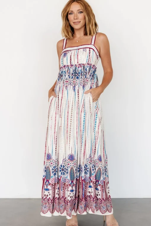 Ivania Tank Maxi Dress | Cream Multi