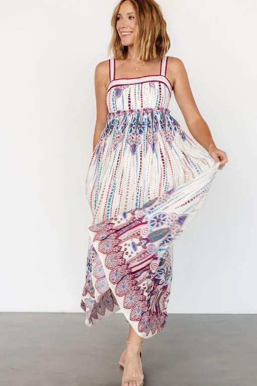 Ivania Tank Maxi Dress | Cream Multi