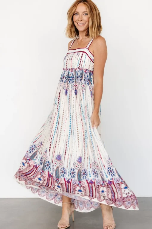 Ivania Tank Maxi Dress | Cream Multi