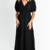 Jackie Eyelet Maxi Dress | Black