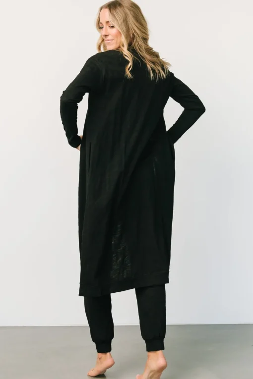 Janae Jumpsuit + Cardigan Set | Black
