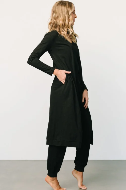 Janae Jumpsuit + Cardigan Set | Black