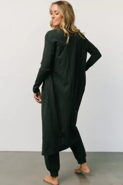 Janae Jumpsuit + Cardigan Set | Dark Green