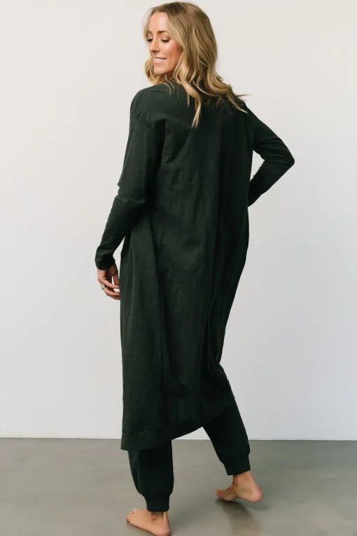 Janae Jumpsuit + Cardigan Set | Dark Green