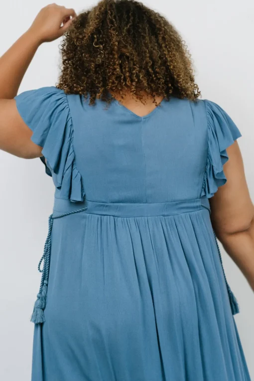 Jennifer Deep V Maxi Dress | Blue