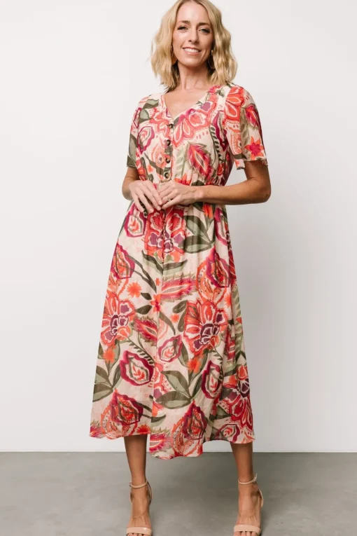 Junie Midi Dress | Multi Print