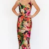 Kala Slip Midi Dress | Black Multi Floral