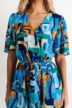 Karissa Romper | Blue Multi Print