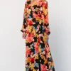 Katinka Wrap Maxi Dress | Tropical Night Floral