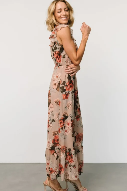 Kearny Ruffle Maxi Dress | Blush + Vintage Floral
