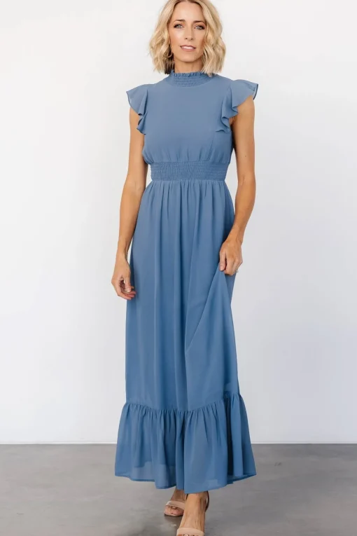 Kearny Ruffle Maxi Dress | Whisper Blue