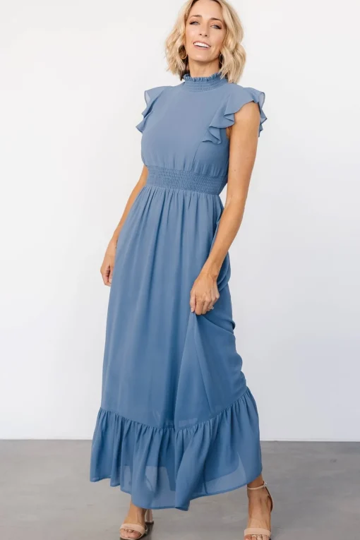 Kearny Ruffle Maxi Dress | Whisper Blue