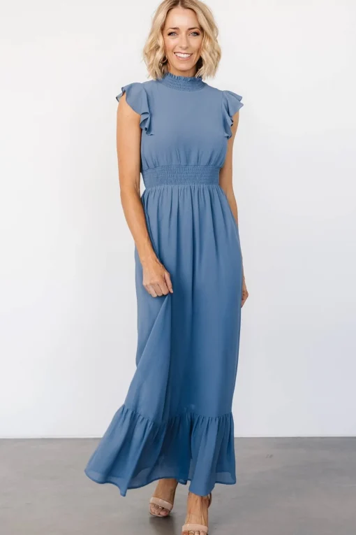 Kearny Ruffle Maxi Dress | Whisper Blue