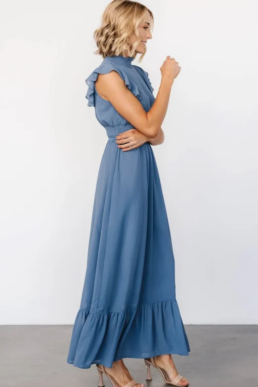 Kearny Ruffle Maxi Dress | Whisper Blue