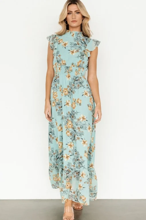 Kearny Ruffle Maxi Dress | Mint Floral